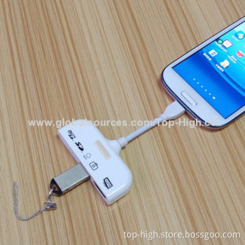Micro 5pin/11pin MHL to HDMI converter cable, with SD/TF/USB and micro USB charging port, patent